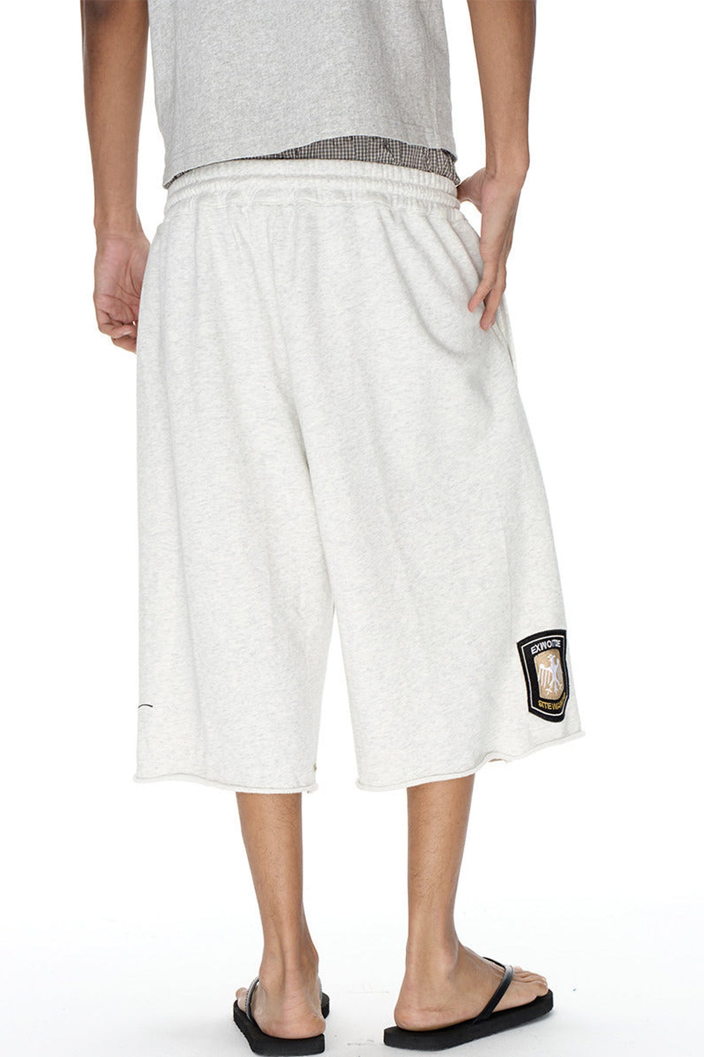 Double-Waist Plaid Patchwork Sweatpants