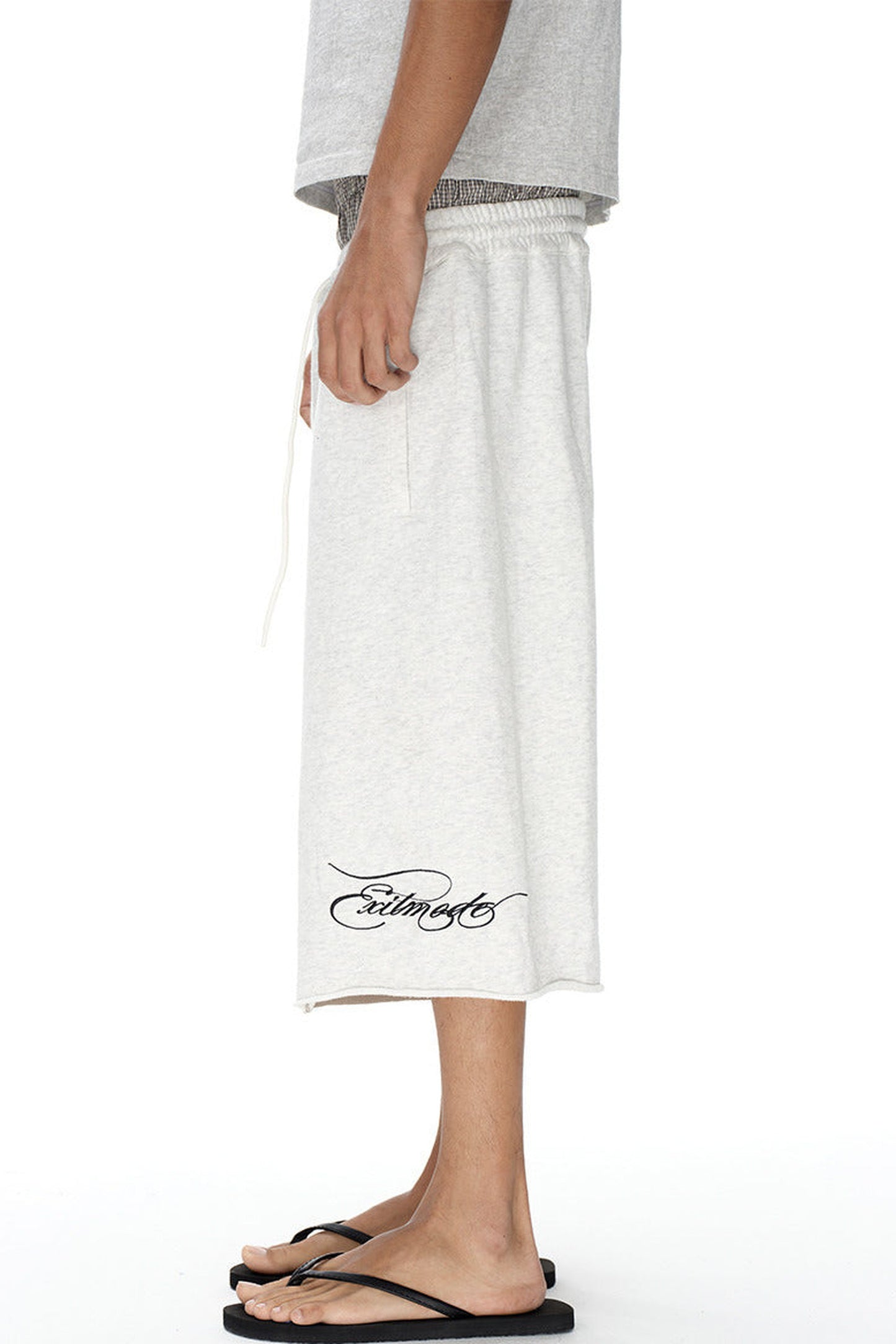 Double-Waist Plaid Patchwork Sweatpants