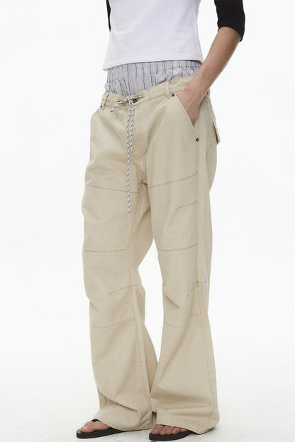 Retro Distressed Flared Pants