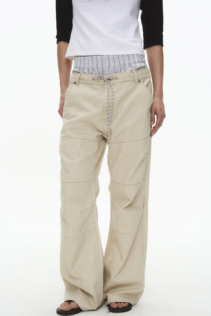 Retro Distressed Flared Pants