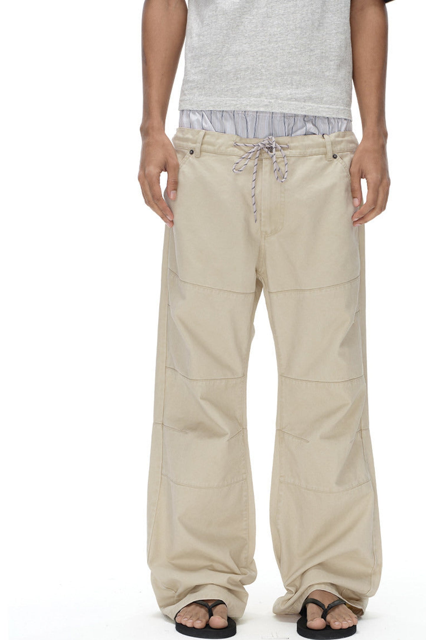 Retro Distressed Flared Pants