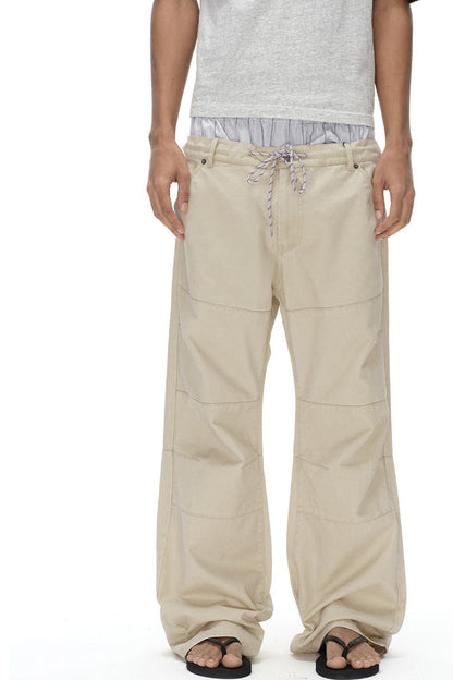 Retro Distressed Flared Pants