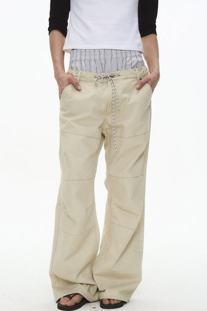 Retro Distressed Flared Pants