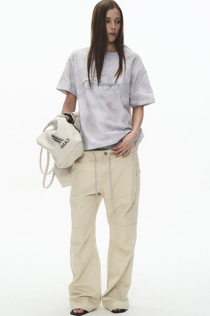 Retro Distressed Flared Pants