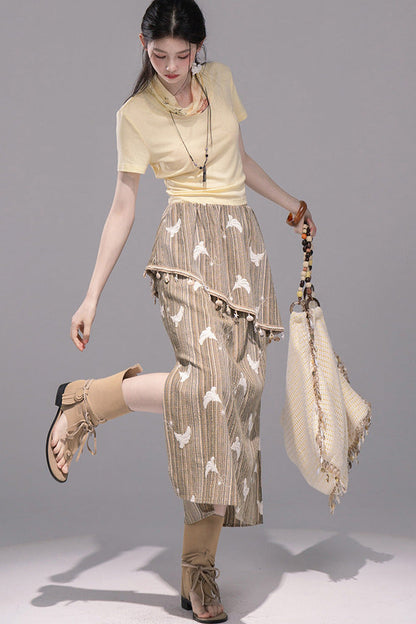 Matcha Green Ruffled Skirt