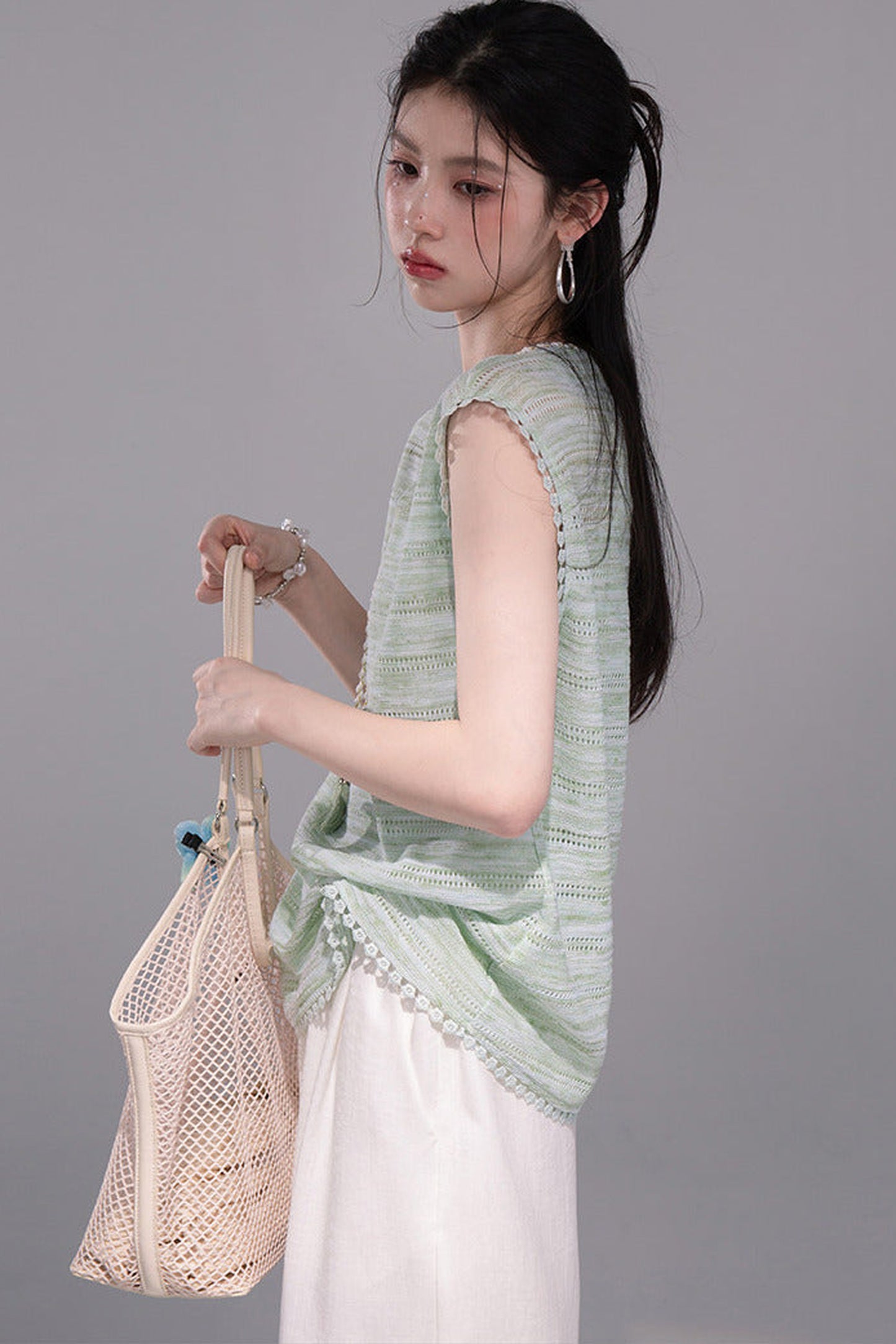 Ice Green Knit Tank Set