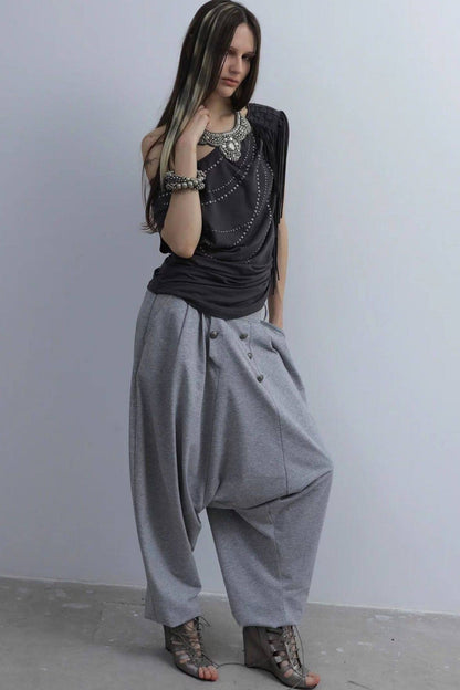 Rhinestone Off-Shoulder Batwing Blouse
