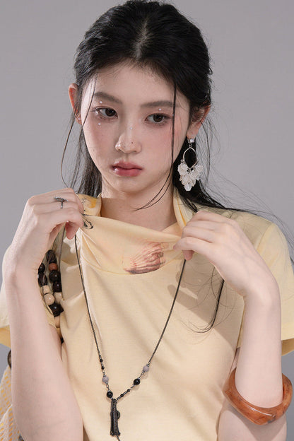 Gold Lemon Knit Top