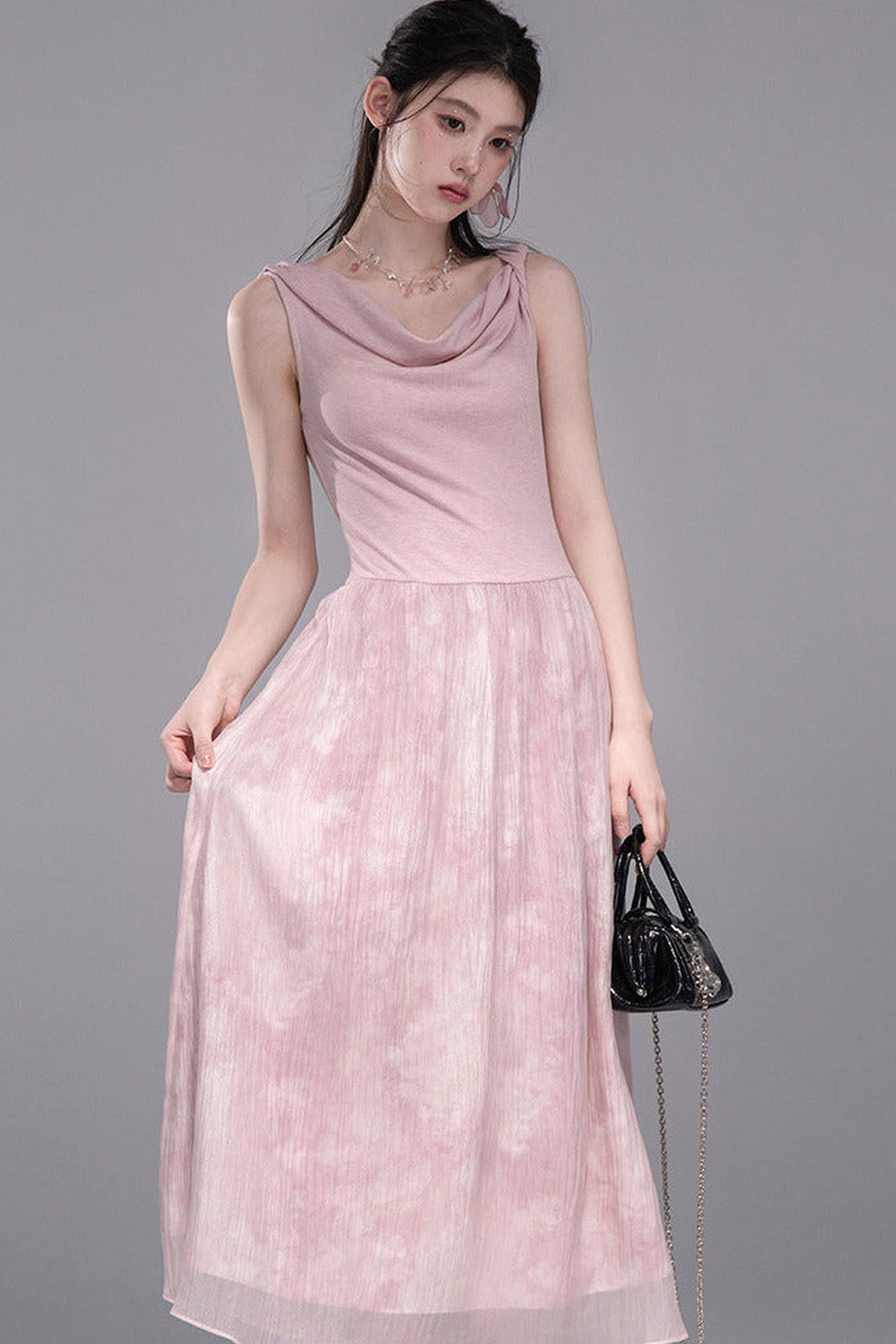 Aqua Pink Knitted Dress