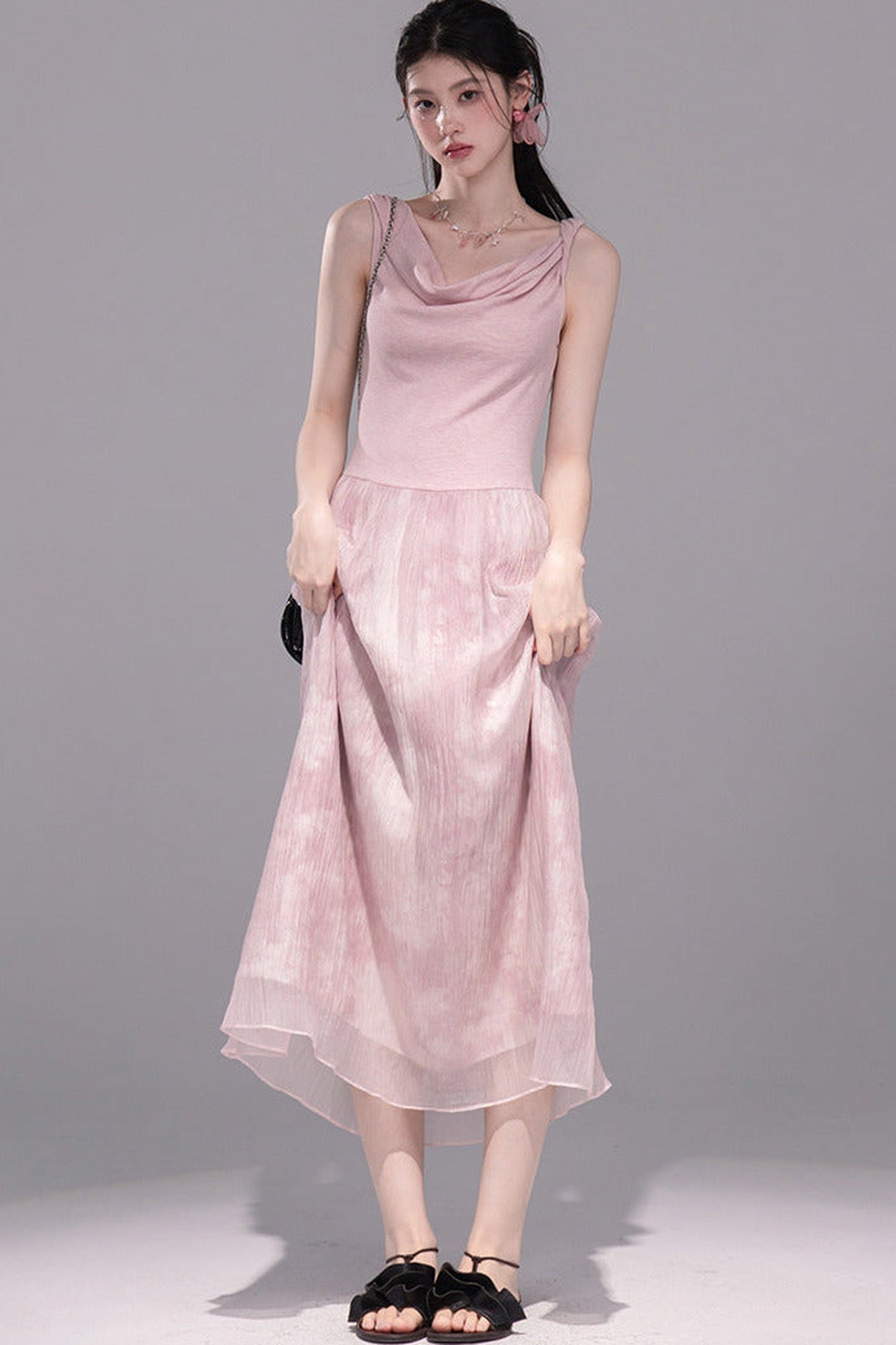 Aqua Pink Knitted Dress