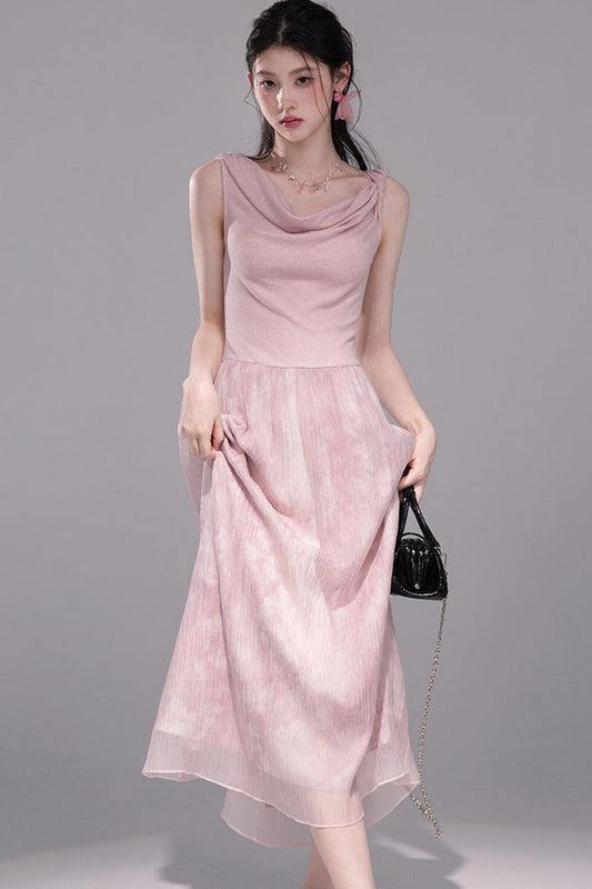 Aquapinkes Strickkleid