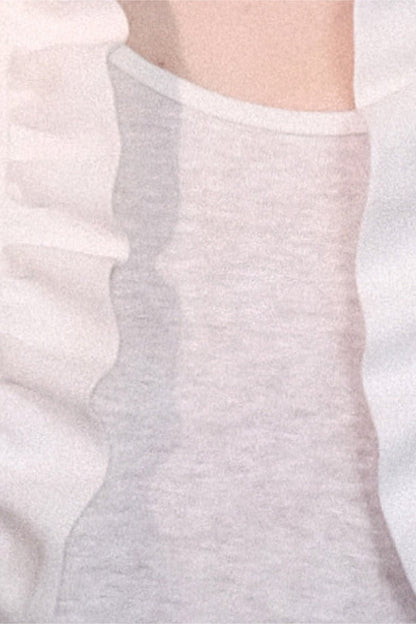 Tencel Linen Ruffled Cardigan