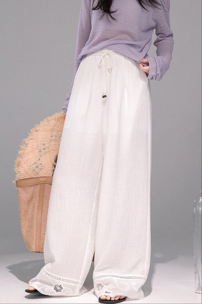 Moon White Lace Top Pants Set-Up