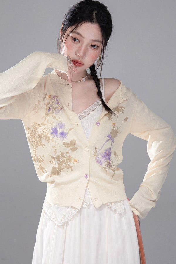 Milk Yellow Sheer Knit Top