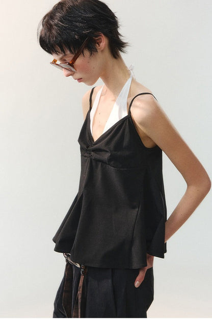 Color-Block Faux Layered Camisole Top