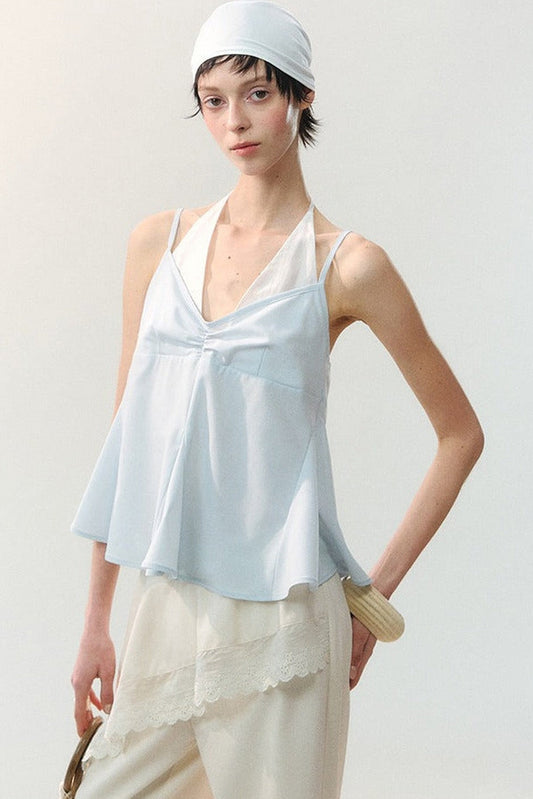 Color-Block Faux Layered Camisole Top
