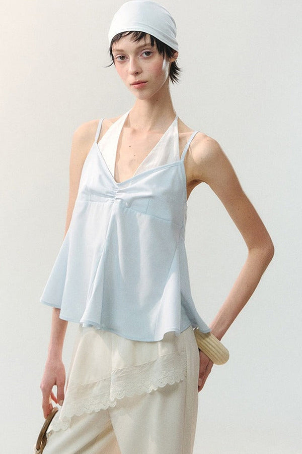Color-Block Faux Layered Camisole Top