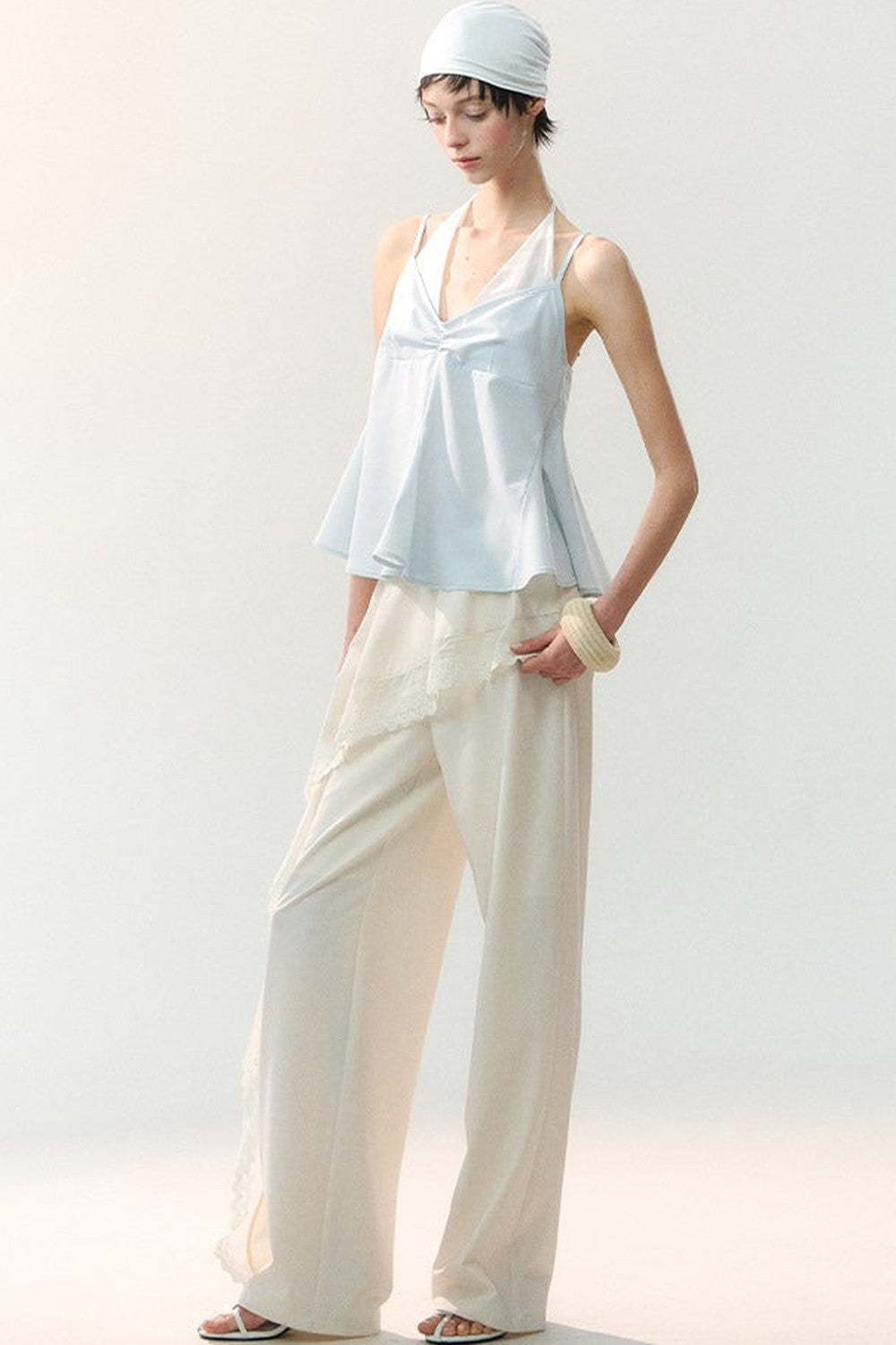 Color-Block Faux Layered Camisole Top