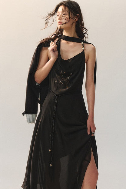 Moon Shadow Embroidered Dress