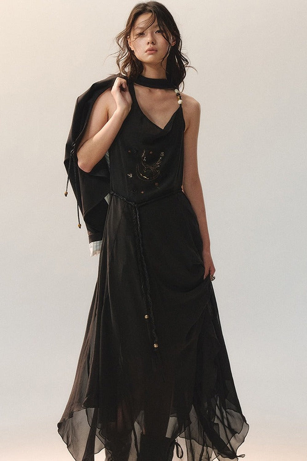 Moon Shadow Embroidered Dress