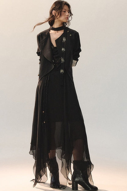 Moon Shadow Embroidered Dress