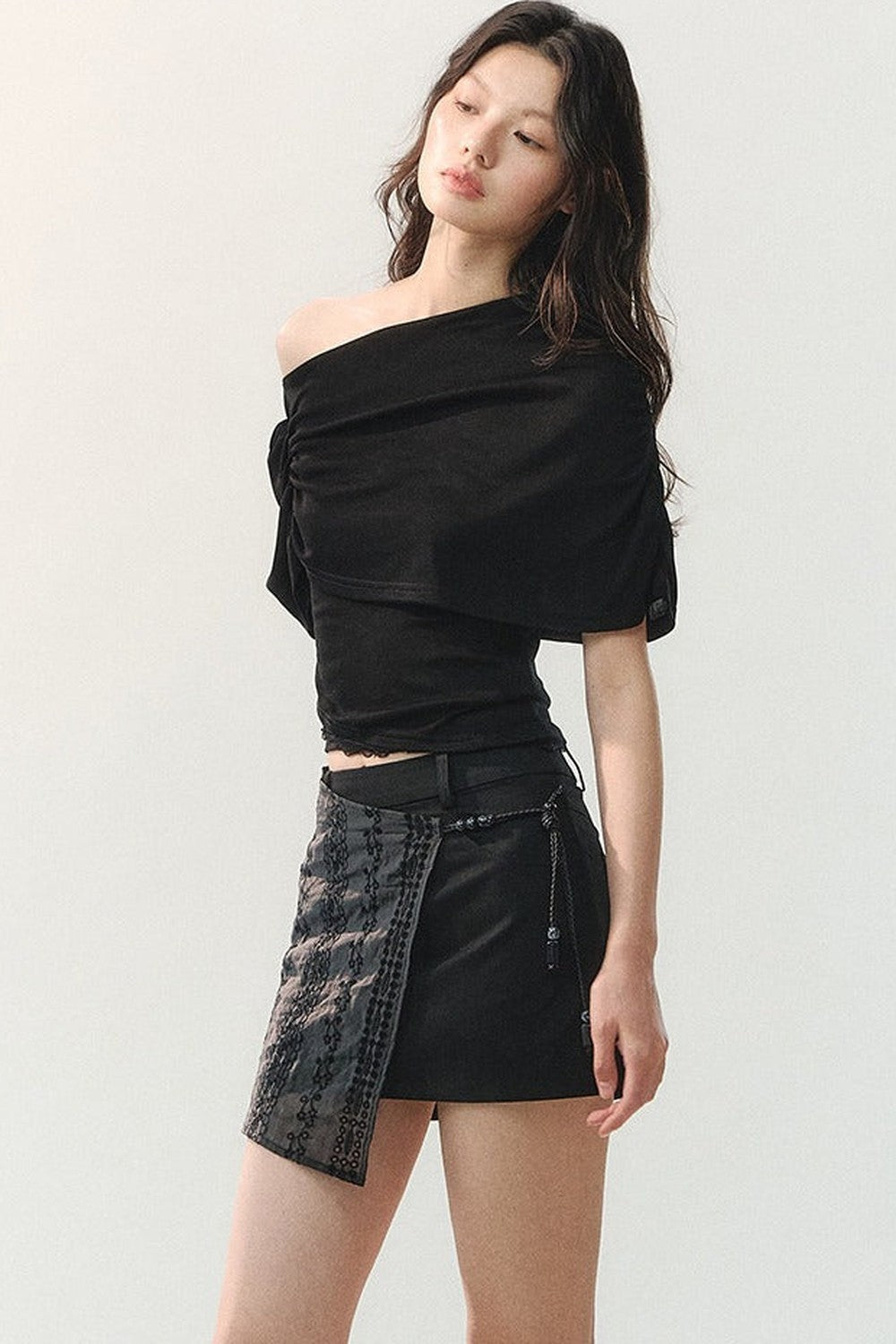 Ink Pearl Layered Skirt