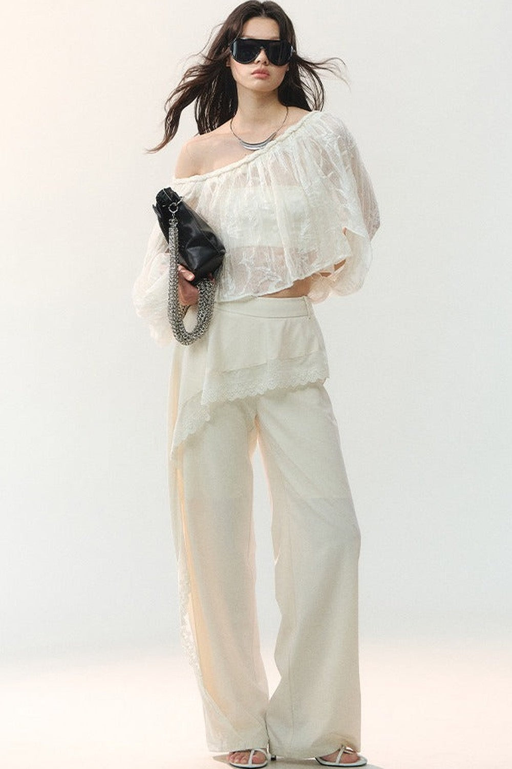 Cloud Weave Off-Shoulder Blouse