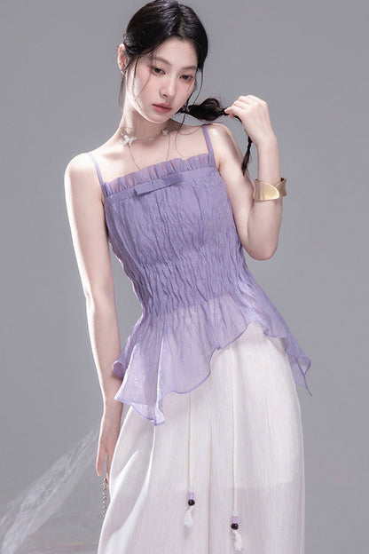 Ice Silk Ruched Camisole