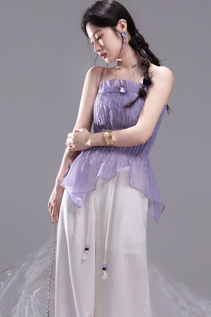 Ice Silk Ruched Camisole