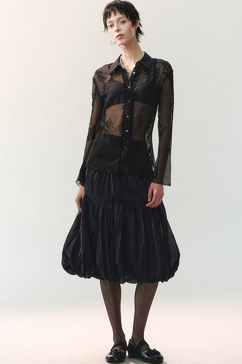 Mansha Tulle A-Line Skirt