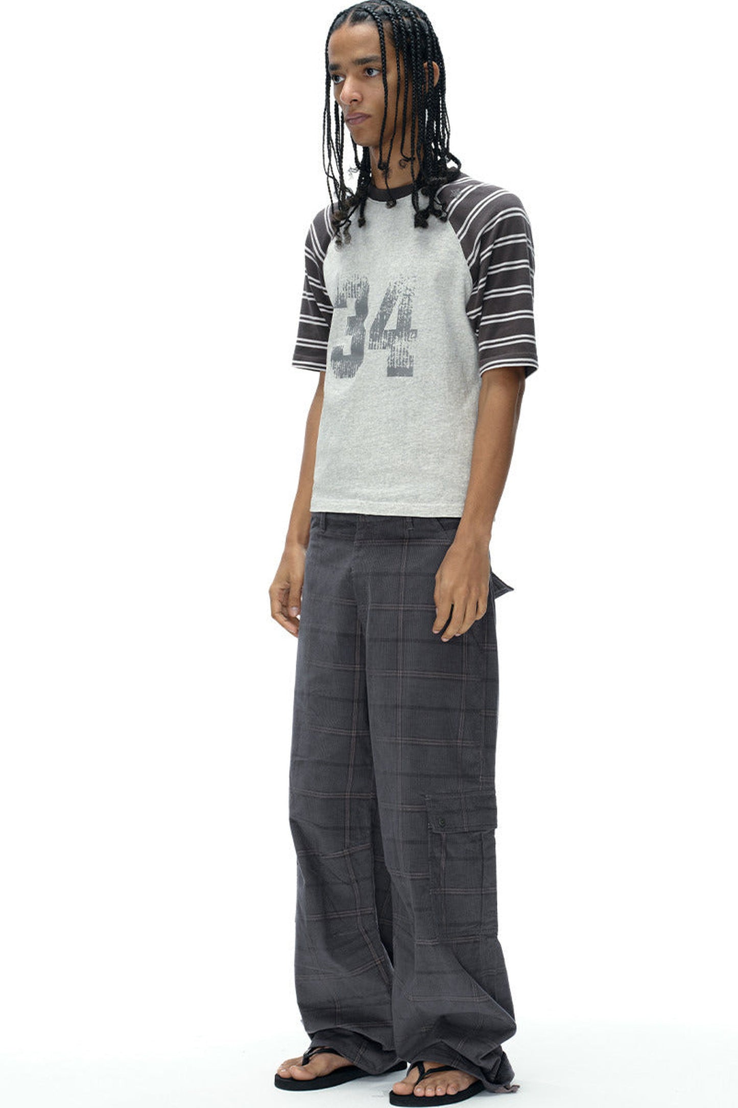 Exitmode Retro Two-Tone Plaid Cargo Pants