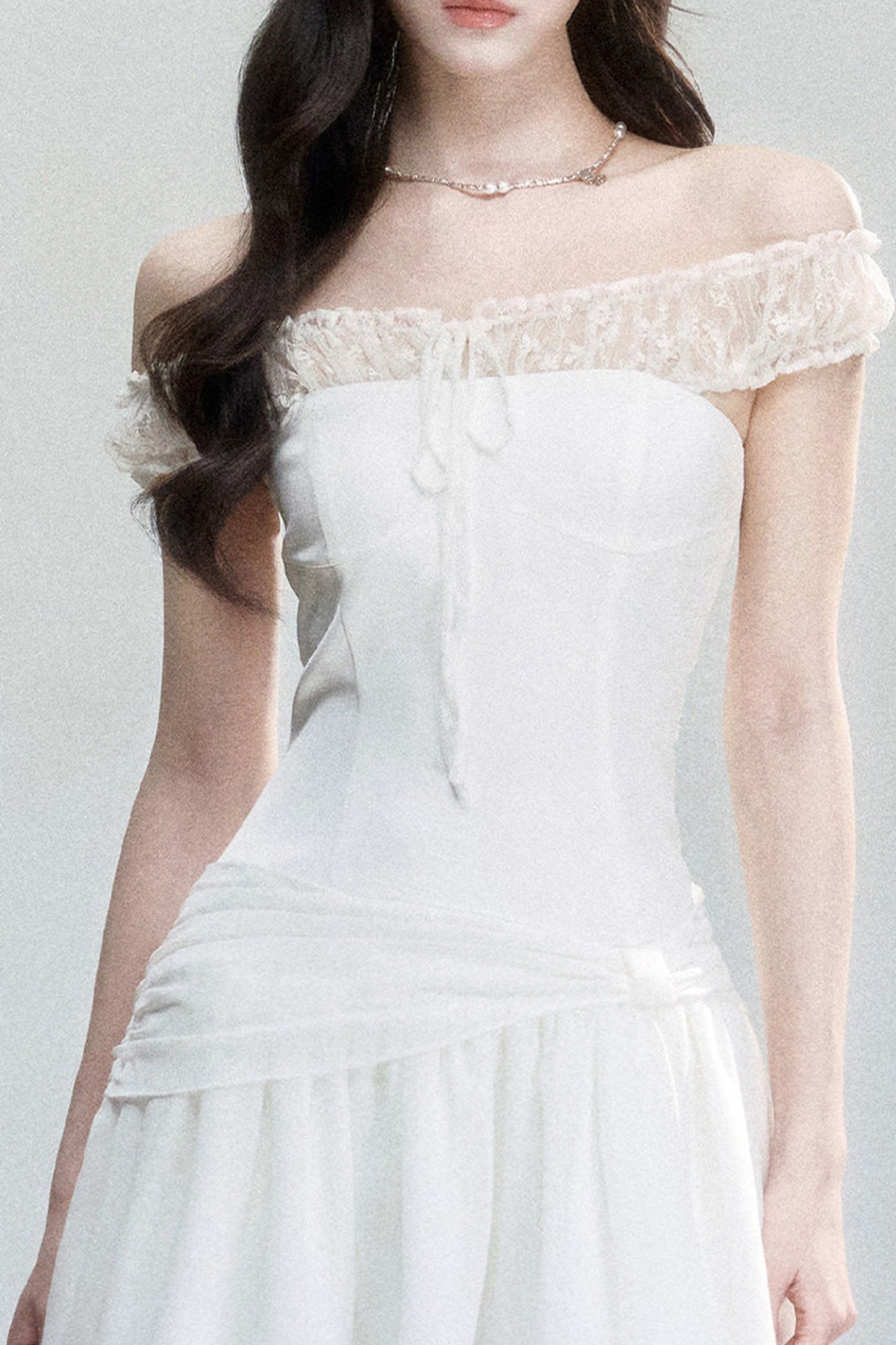 Moonlight Lace Patchwork Dress