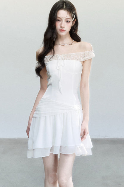 Moonlight Lace Patchwork Dress