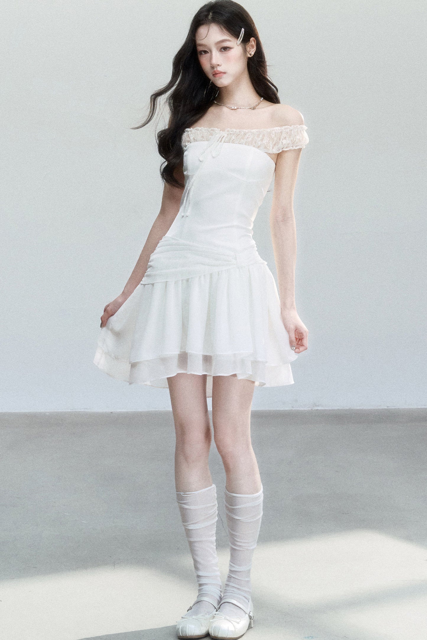 Moonlight Lace Patchwork Dress