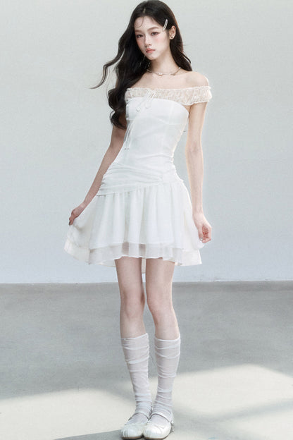 Moonlight Lace Patchwork Dress