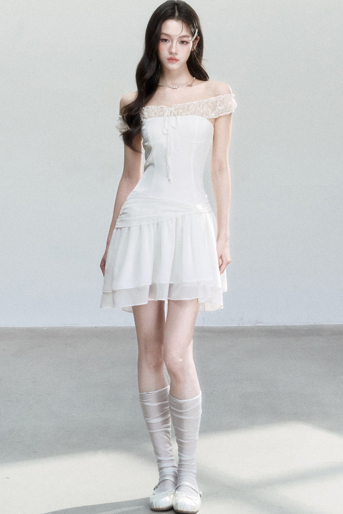 Moonlight Lace Patchwork Dress