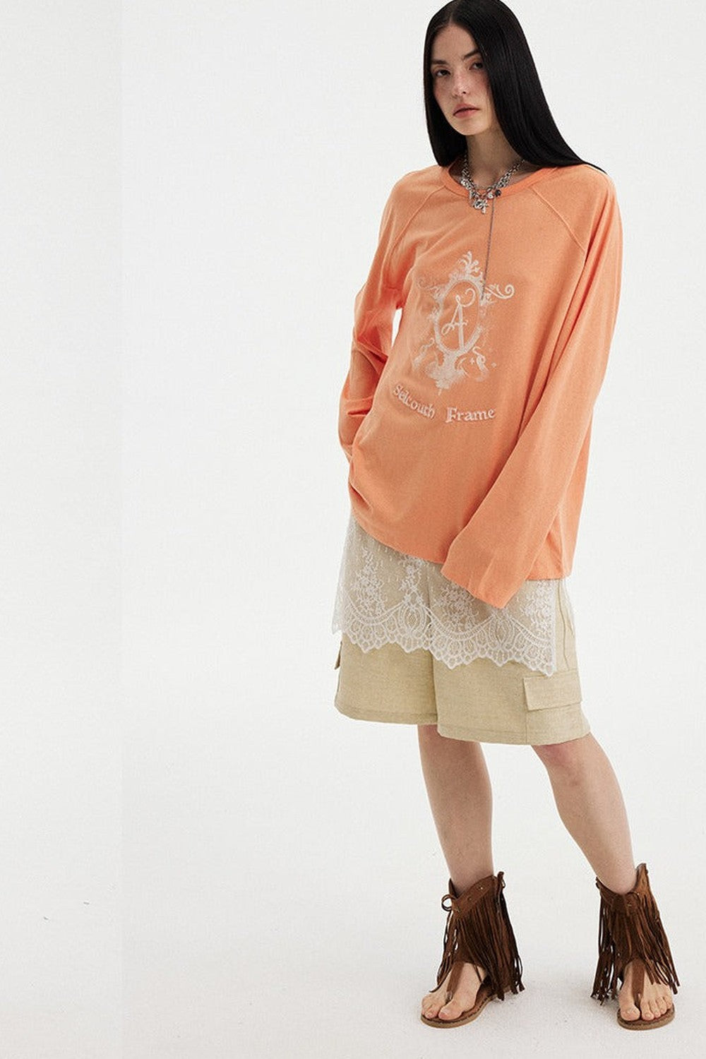 Retro Magic Mirror Patch Embroidery Tee