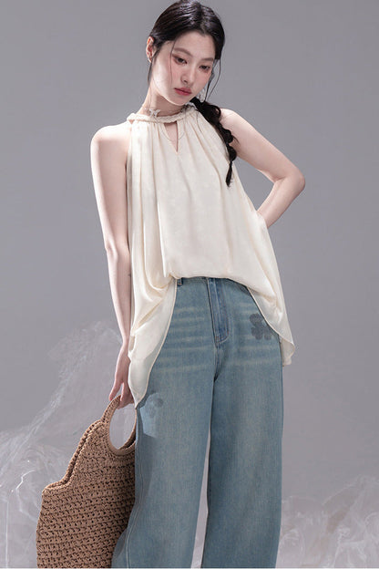 Champagne Apricot Chiffon Blouse