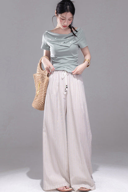 Deep Blue Lyocell Knit Top