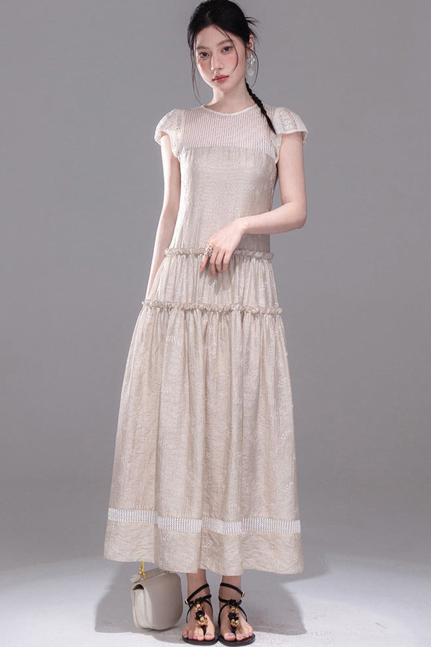 Chanson Khaki Lyocell Dress