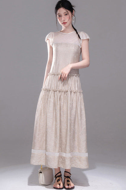 Chanson Khaki Lyocell Dress
