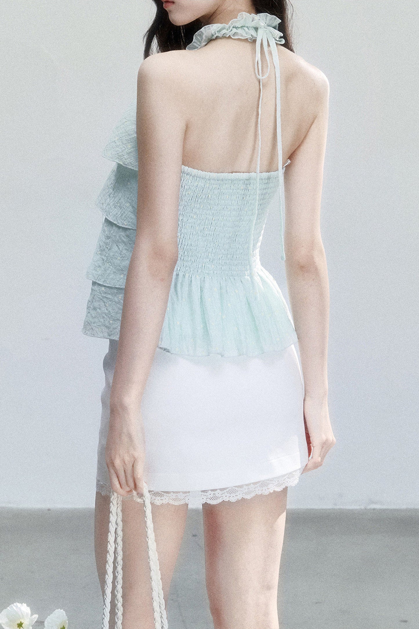 Mint Green Polka Dot Top Set-Up