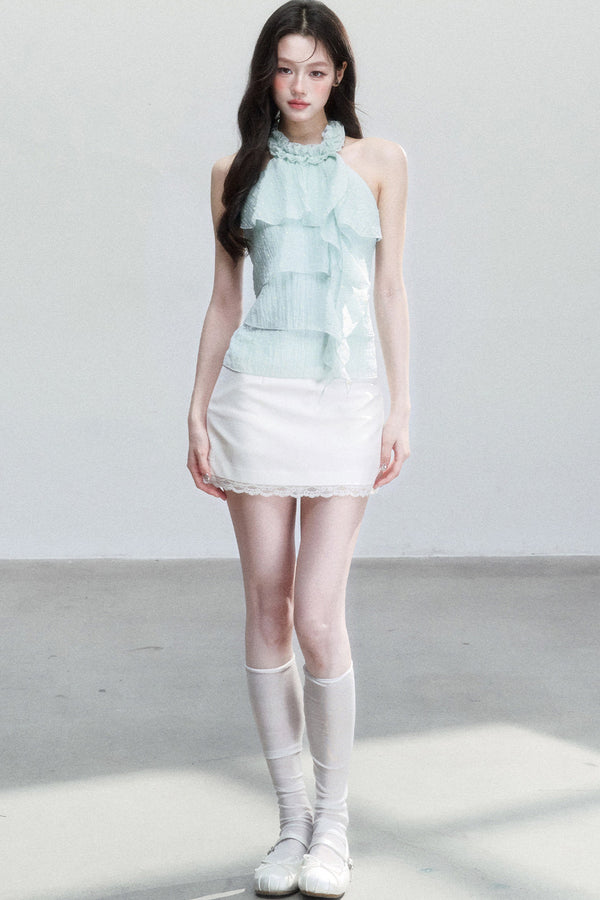 Mint Green Polka Dot Top Set-Up