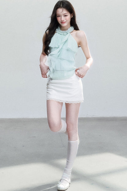 Mint Green Polka Dot Top Set-Up