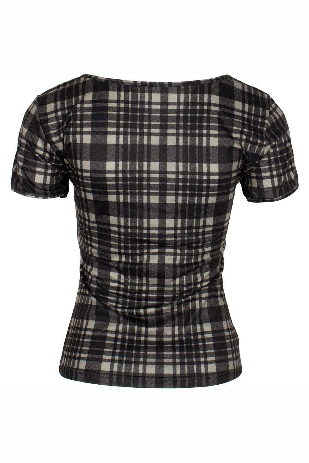 Cartoon Plaid Tie Top