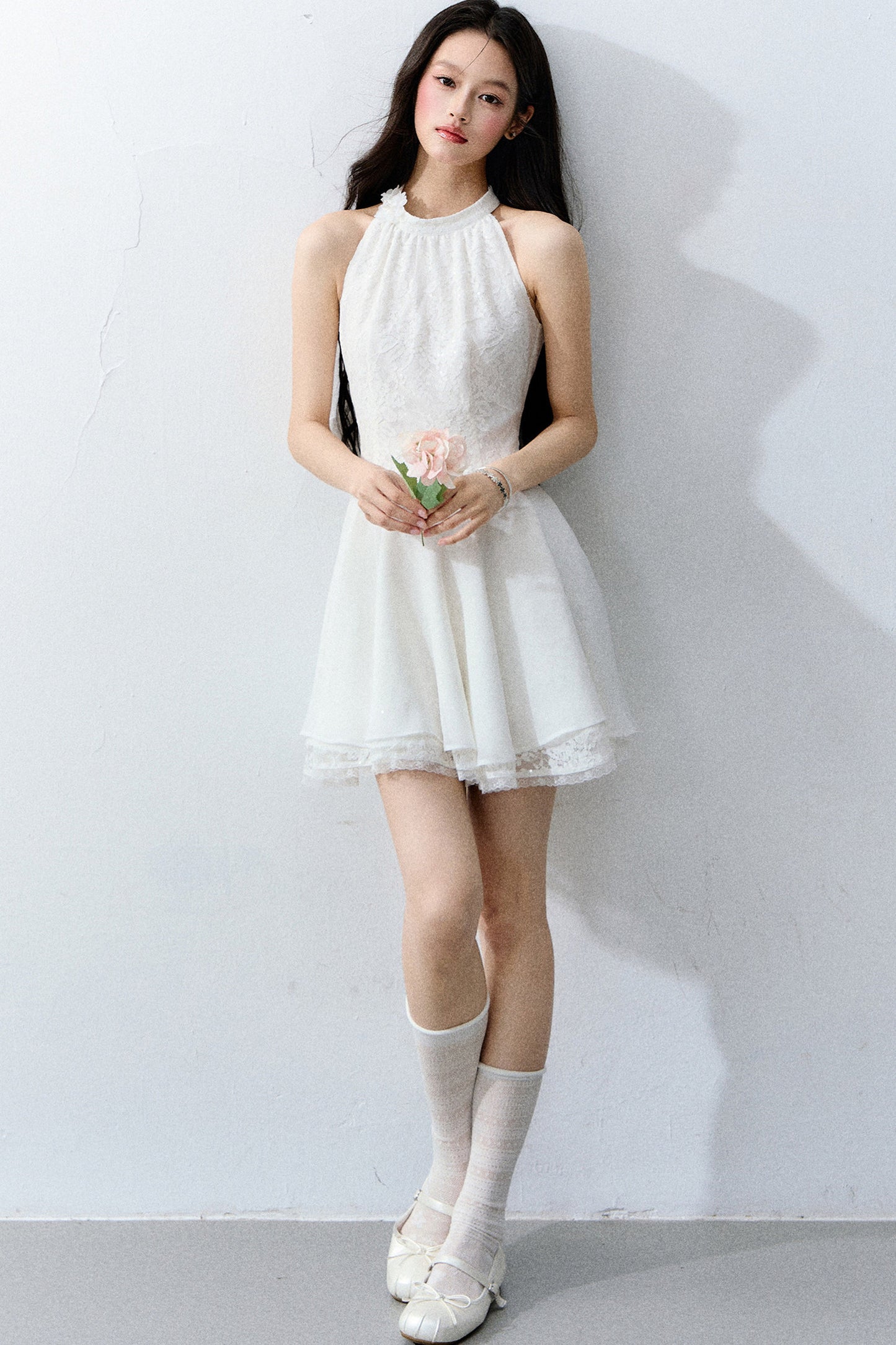 Lace Camellia Sequin Dress