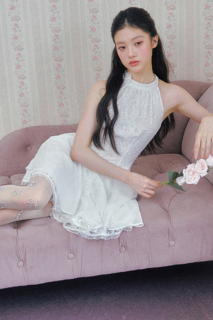 Lace Camellia Sequin Dress
