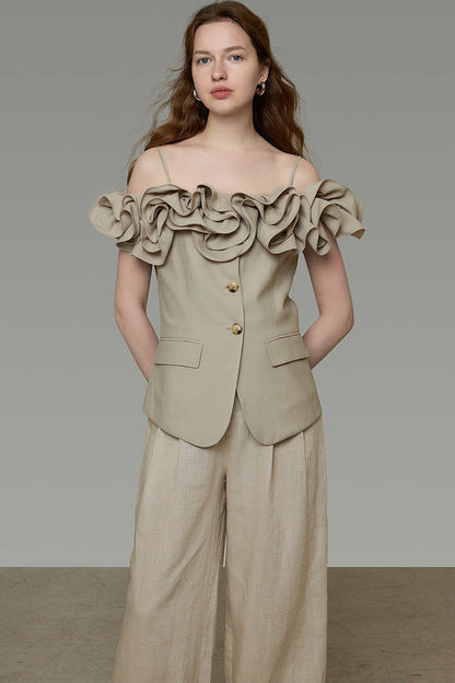 Elegant Off-Shoulder Ruffle Top