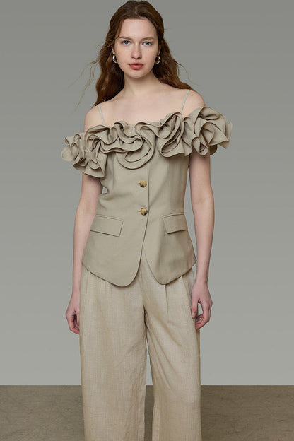 Elegant Off-Shoulder Ruffle Top
