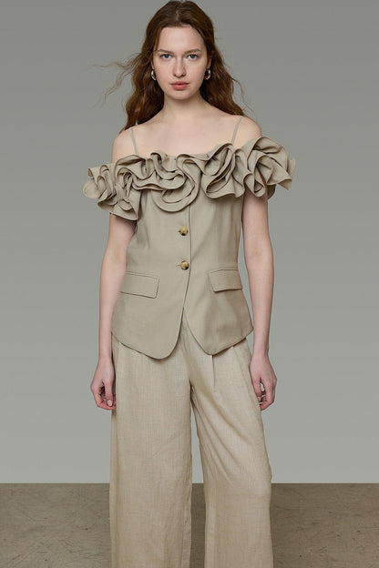 Elegant Off-Shoulder Ruffle Top